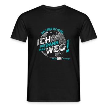 Das Leben genießen: Ich bin dann mal weg - Männer T-Shirt - Schwarz - Vorne - AI Model Male 178 light (178cm)