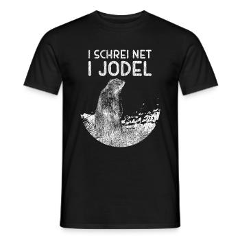 Murmeltiere und Jodeln - Alpen Humor - Männer T-Shirt - Schwarz - Vorne - AI Model Male 178 light (178cm)