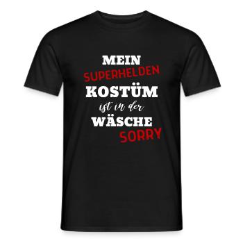 Lustiger Superhelden Spruch Fasching Und Karneval - Männer T-Shirt - Schwarz - Vorne - AI Model Male 178 light (178cm)