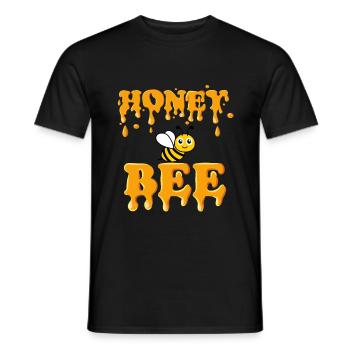 Honey Bee Design - Männer T-Shirt - Schwarz - Vorne - AI Model Male 178 light (178cm)