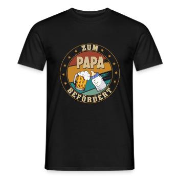 Zum Papa befördert - Lustige Schwangerschaft - Männer T-Shirt - Schwarz - Vorne - AI Model Male 178 light (178cm)