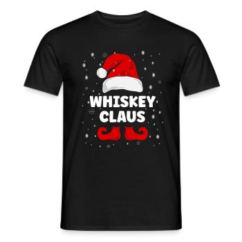 Whiskey Claus Christmas Outfit Family - Men's T-Shirt - black - Front - AI Model Male 178 light (178cm)