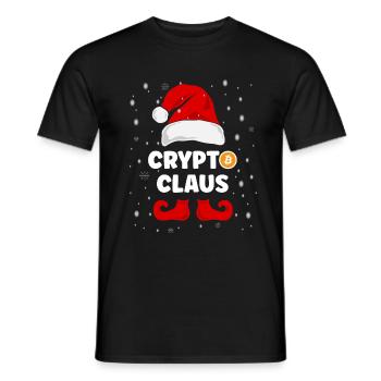 Crypto Claus Crypto Tenue de Noël Famille - T-shirt homme - noir - Devant - AI Model Male 178 light (178cm)