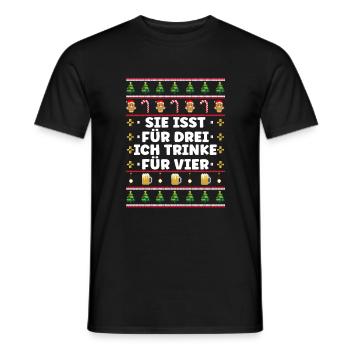 Lustige Zwillinge Schwangerschaft verkünden - Männer T-Shirt - Schwarz - Vorne - AI Model Male 178 light (178cm)
