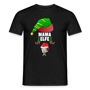 Baby & Mama Elfe Schwangerschaft Verkünden - Männer T-Shirt - Schwarz - Vorne - AI Model Male 178 light (178cm)