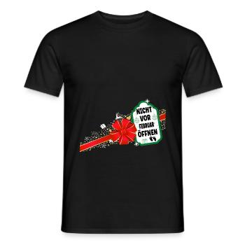 Weihnachten Schwangerschaft Verkünden Februar - Männer T-Shirt - Schwarz - Vorne - AI Model Male 178 light (178cm)