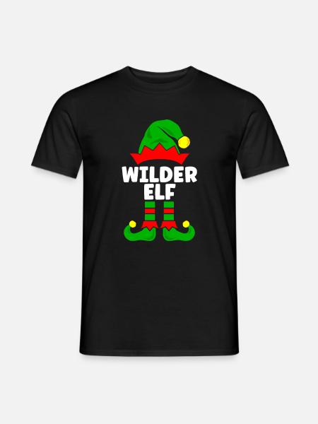 Wilder Elf Weihnachtsoutfit Familie Partnerlook - Männer T-Shirt - Schwarz