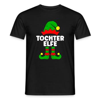 Tochter Elfe Weihnachtsoutfit Familie Partnerlook - Männer T-Shirt - Schwarz - Vorne - AI Model Male 178 light (178cm)