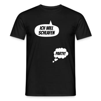 Ich will schlafen, Party! Lustige Schwangerschaft - Männer T-Shirt - Schwarz - Vorne - AI Model Male 178 light (178cm)