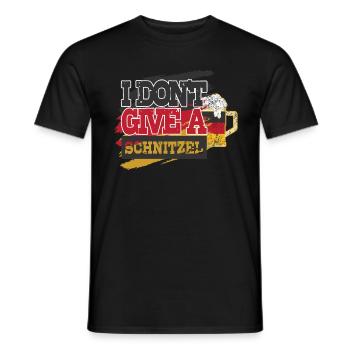 I Don't Give A Schnitzel Deutsches Bier Wurst - Männer T-Shirt - Schwarz - Vorne - AI Model Male 178 light (178cm)