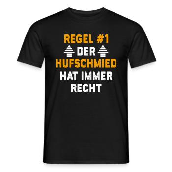 Hufschmied Geschenk Geburtstag Spruch - Männer T-Shirt - Schwarz - Vorne - AI Model Male 178 light (178cm)