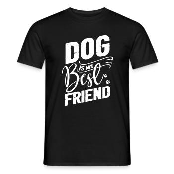 Dog Is My Best Friend - Männer T-Shirt - Schwarz - Vorne - AI Model Male 178 light (178cm)