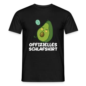 Offizielles Schlafshirt Avocado - Männer T-Shirt - Schwarz - Vorne - AI Model Male 178 light (178cm)