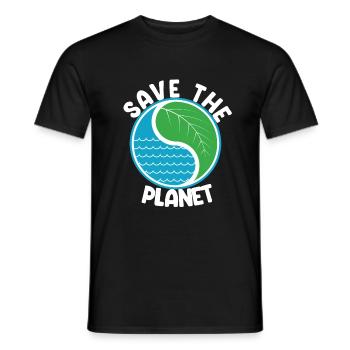 Save The Planet - Männer T-Shirt - Schwarz - Vorne - AI Model Male 178 light (178cm)