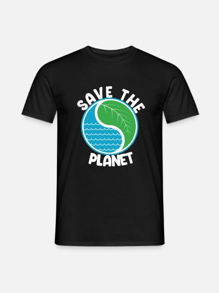 Save The Planet - Männer T-Shirt - Schwarz