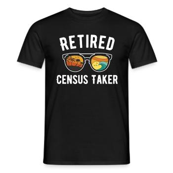 Retired Census Taker Beach Day Design - Männer T-Shirt - Schwarz - Vorne - AI Model Male 178 light (178cm)