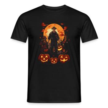 Gruseliger Zombie Feuerwehrmann Halloween - Männer T-Shirt - Schwarz - Vorne - AI Model Male 178 light (178cm)