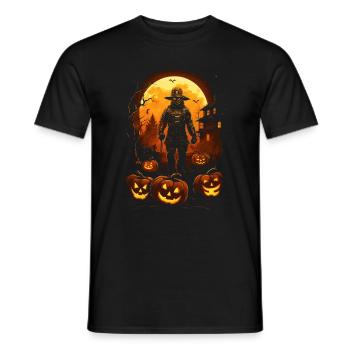 Gruseliger Zombie Feuerwehrmann Halloween - Männer T-Shirt - Schwarz - Vorne - AI Model Male 178 light (178cm)