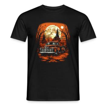 Pickup Truck Spuckige Auto Kunst zu Halloween - Männer T-Shirt - Schwarz - Vorne - AI Model Male 178 light (178cm)