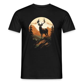 Prêt pour la saison de chasse Chasse au chevreuil pour les chasseurs - T-shirt homme - noir - Devant - AI Model Male 178 light (178cm)