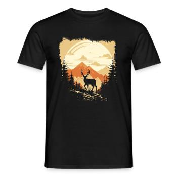 Prêt pour la saison de chasse Chasse au chevreuil pour les chasseurs - T-shirt homme - noir - Devant - AI Model Male 178 light (178cm)