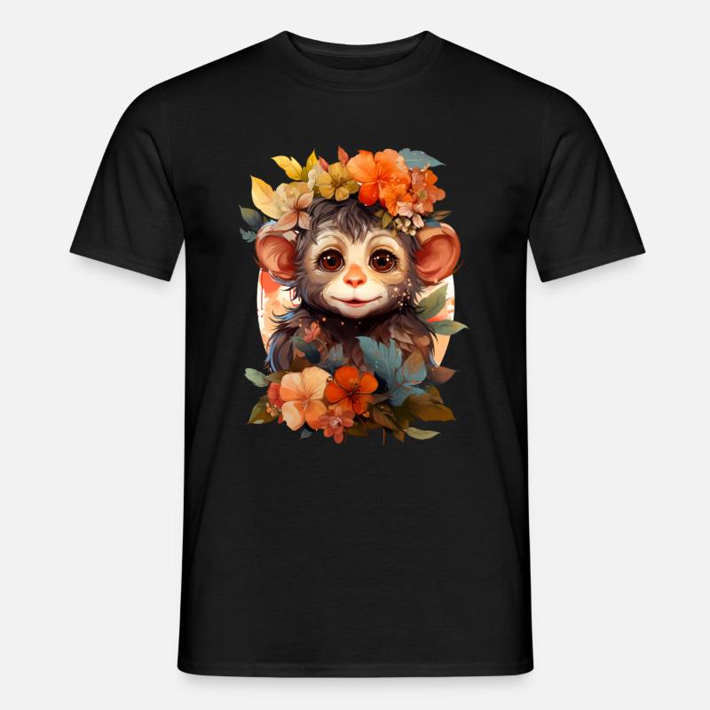 Affee - Männer T-Shirt - Schwarz