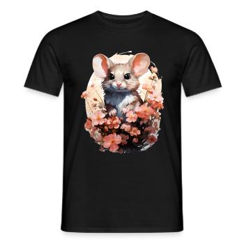 Maus - Männer T-Shirt - Schwarz - Vorne - AI Model Male 178 light (178cm)
