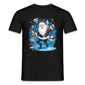 Plaisir de Noël: Père Noël ivre - T-shirt homme - noir - Devant - AI Model Male 178 light (178cm)