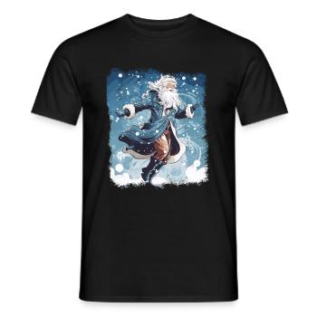 Plaisir de Noël: Père Noël ivre - T-shirt homme - noir - Devant - AI Model Male 178 light (178cm)
