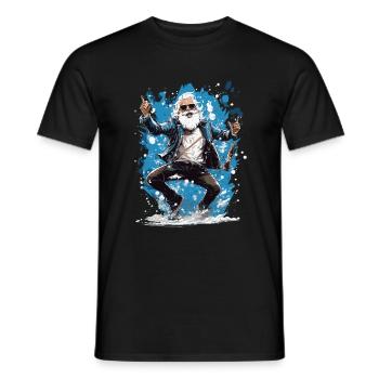 Plaisir de Noël: Père Noël ivre - T-shirt homme - noir - Devant - AI Model Male 178 light (178cm)