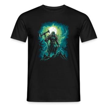 Le dieu du tonnerre sur votre Halloween Thor - T-shirt homme - noir - Devant - AI Model Male 178 light (178cm)
