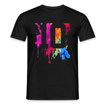 10 ANS 10E ANNIVERSAIRE - T-shirt homme - noir - Devant - AI Model Male 178 light (178cm)