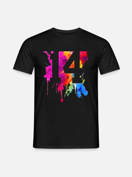 14 YEARS 14TH BIRTHDAY - Men's T-Shirt - black