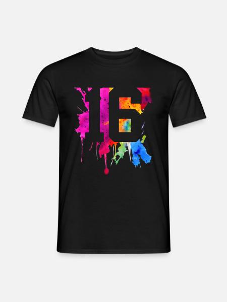 16 YEARS 16TH BIRTHDAY - Men's T-Shirt - black