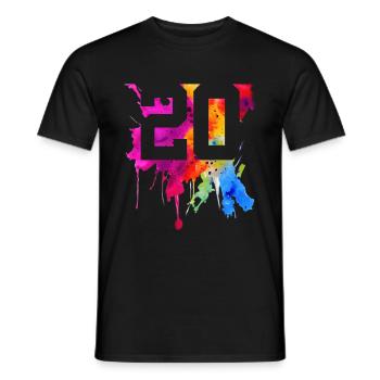 20 ANS 20 ANNIVERSAIRE - T-shirt homme - noir - Devant - AI Model Male 178 light (178cm)