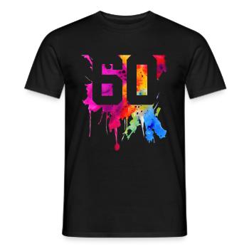60 YEARS 60TH BIRTHDAY - Men's T-Shirt - black - Front - AI Model Male 178 light (178cm)
