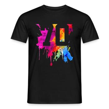 70 YEARS 70TH BIRTHDAY - Men's T-Shirt - black - Front - AI Model Male 178 light (178cm)