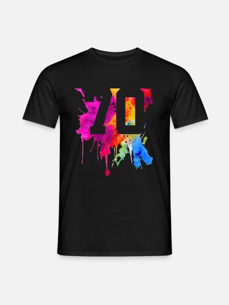 70 JAHRE 70. GEBURTSTAG - Männer T-Shirt - Schwarz