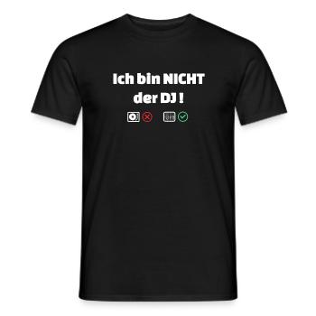 Ich bin nicht der DJ - für Tontechniker in deutsch - Männer T-Shirt - Schwarz - Vorne - AI Model Male 178 light (178cm)
