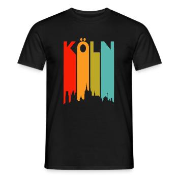 Cologne Cologne Cologne Cathedral Cologne Skyline Carnival Bachelor Party - Men's T-Shirt - black - Front - AI Model Male 178 light (178cm)