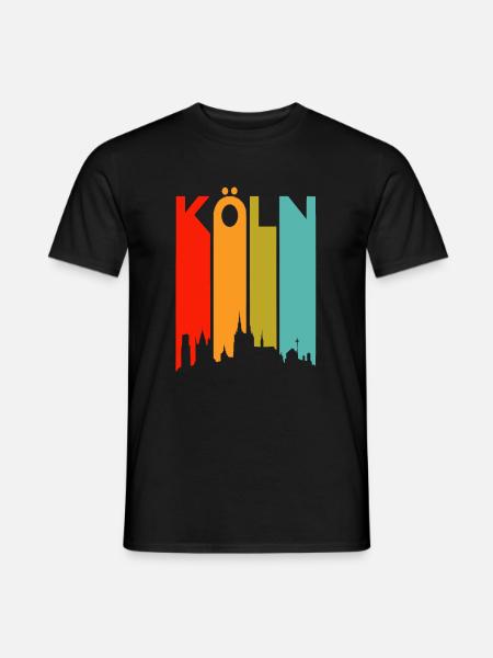 Köln Kölle Kölner Dom Kölner Skyline Karneval JGA - Männer T-Shirt - Schwarz