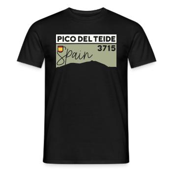 Pico del Teide Hiking Tenerife Souvenir Volcano - Men's T-Shirt - black - Front - AI Model Male 178 light (178cm)