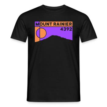 Mount Rainier Besteigung Wanderung Andenken USA - Männer T-Shirt - Schwarz - Vorne - AI Model Male 178 light (178cm)