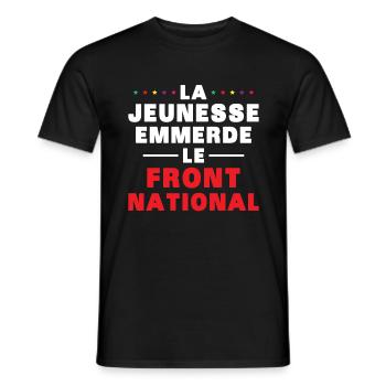 Fuck the National Front - Men's T-Shirt - black - Front - AI Model Male 178 light (178cm)