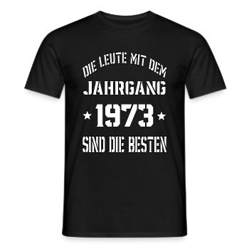 Die Leute mit dem Jahrgang 1973 - Männer T-Shirt - Schwarz - Vorne - AI Model Male 178 light (178cm)