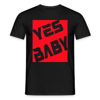 Yes Baby - Männer T-Shirt - Schwarz - Vorne - AI Model Male 178 light (178cm)