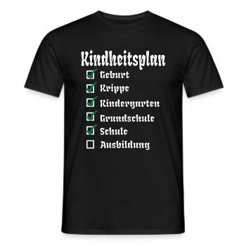 Ausbildung Kind Schule Schulabschluss Erwachsen - Männer T-Shirt - Schwarz - Vorne - AI Model Male 178 light (178cm)