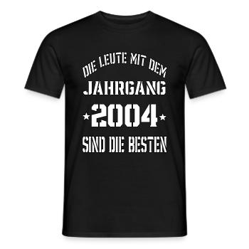Die Leute mit dem Jahrgang 2004 - Männer T-Shirt - Schwarz - Vorne - AI Model Male 178 light (178cm)