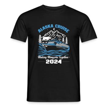 Aventure en Alaska - Équipement de voyage de groupe assorti - T-shirt homme - noir - Devant - AI Model Male 178 light (178cm)