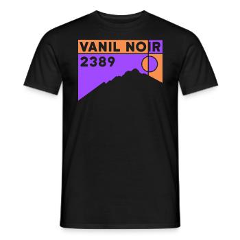 Vanil Noir Berg Besteigung Wandern Trekking Tour - Männer T-Shirt - Schwarz - Vorne - AI Model Male 178 light (178cm)